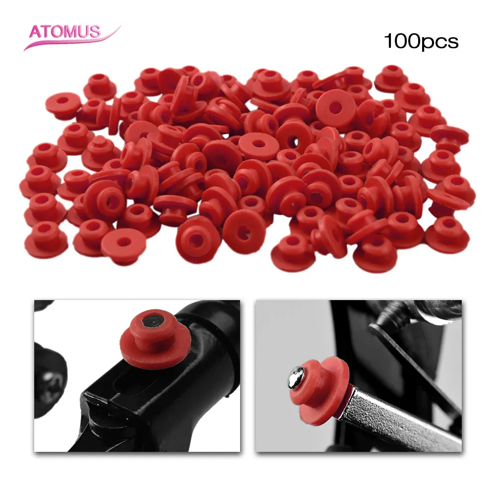 100 pièces œillets en Silicone Machines à tatouer rotatives fournir des accessoires de mitrailleuse à bobine