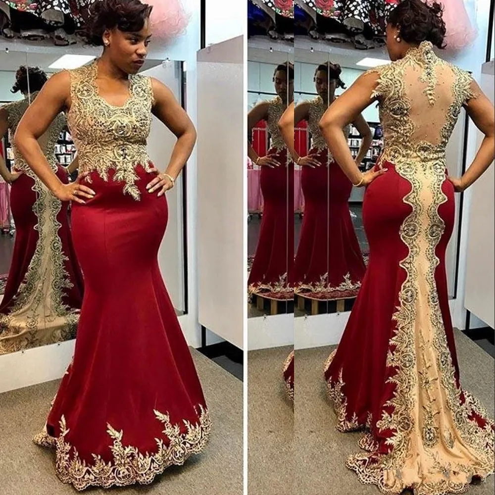 Red and gold long prom dresses deals