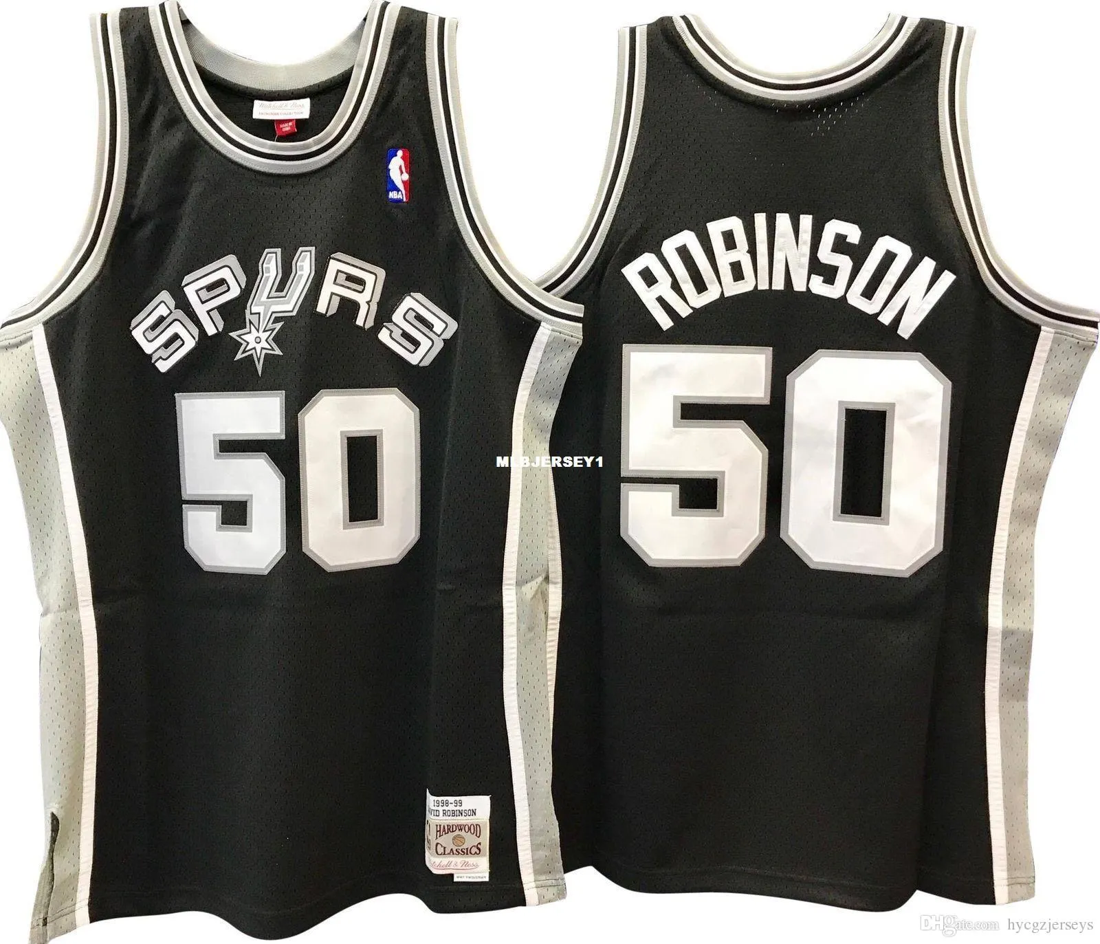 DAVID ROBINSONレプリカジャージ DAVID ROBINSON #50 Stitched Black Jersey, Retro Basketball