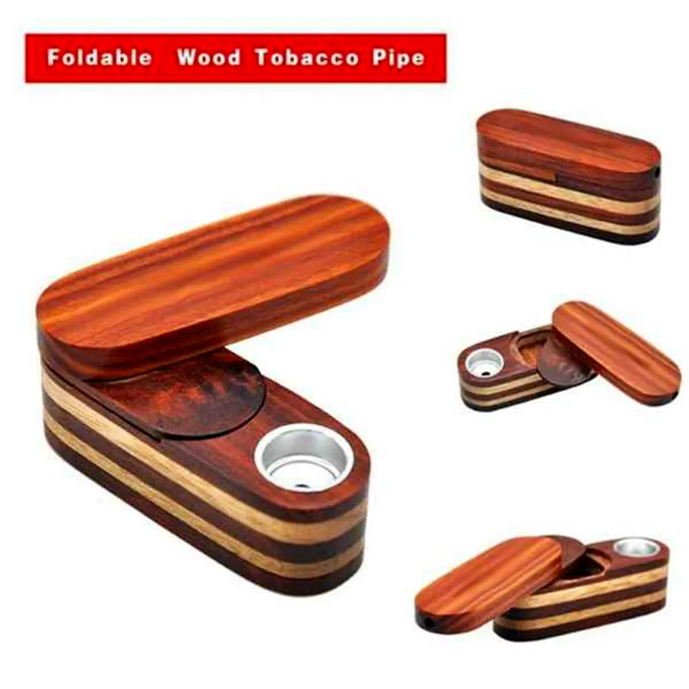 New magic wood smoking pipe metal smoking pipe Hand Pipe rolling machine grinder vaporizer Easy To Use