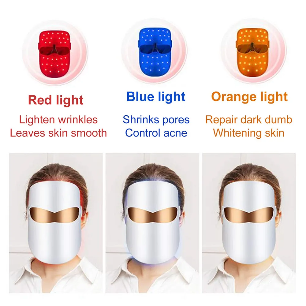 Corea Acne Therapy LED Mask Mask Ringiovanimento Maschera facciale Maschera Luce Terapia PDT Maschera per viso a LED