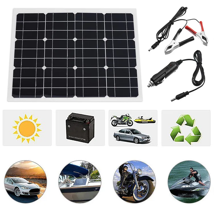 40W Watt Extremely Flexible Monocrystalline Solar Panel Charge Battery