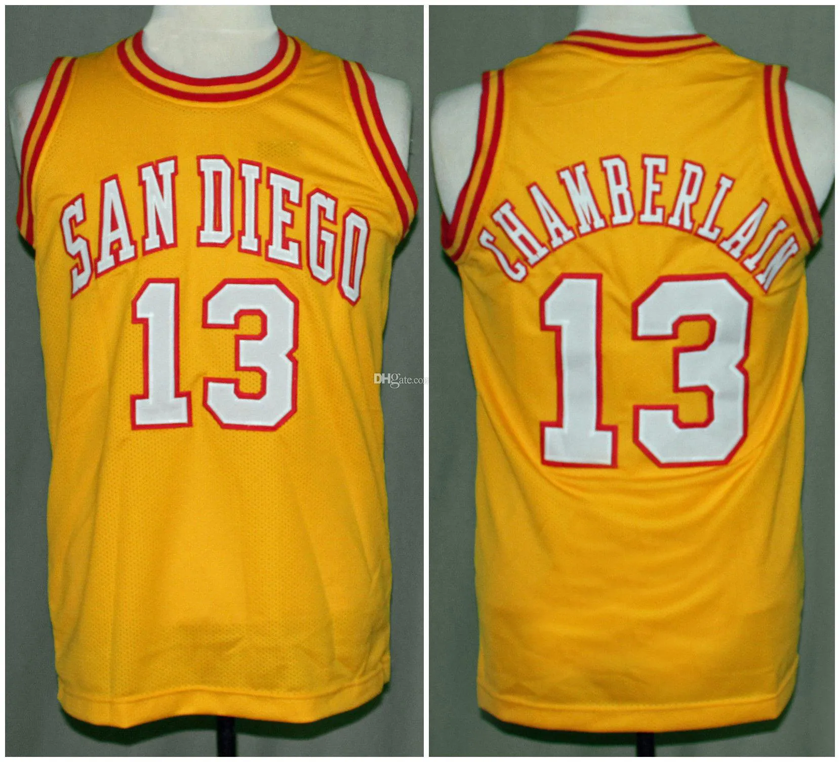 Wilt Chamberlain #13 San Diego Conquistadors Retro Maglia da basket da uomo Ed personalizzata con qualsiasi numero Nome maglie