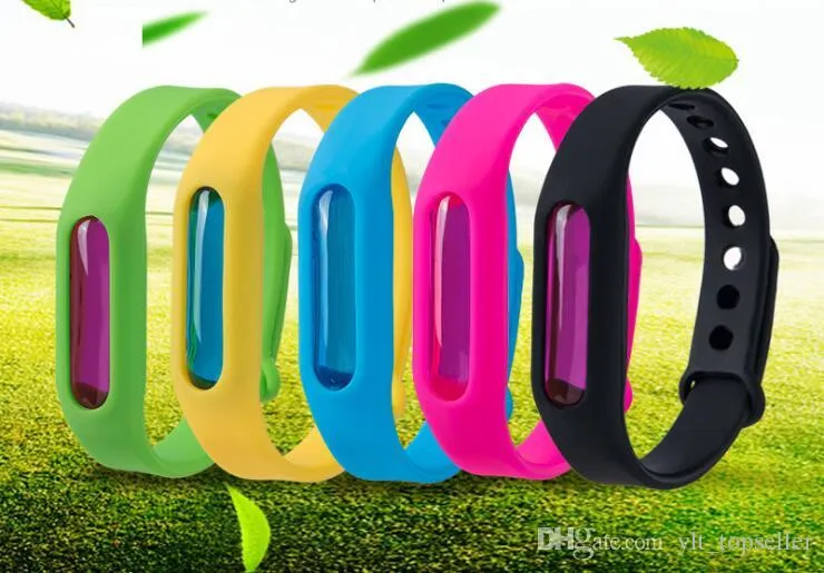 Cena fabryczna! 500 sztuk Anti Mosquito Pest Insect Wristband Silikon Repellent Repellent Repeller Band Bransoletka Bransoletka Bransoletka Nietoksyczna Bezpieczna Bransoletka