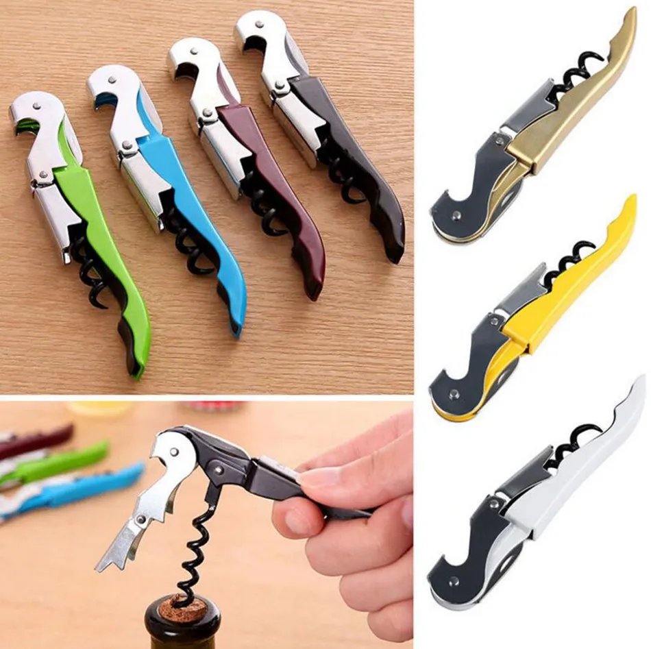 Waiter Wine Tool Bottle Opener Sea Horse Corkscrew Knife Pulltap Double Hinged Corkscrew