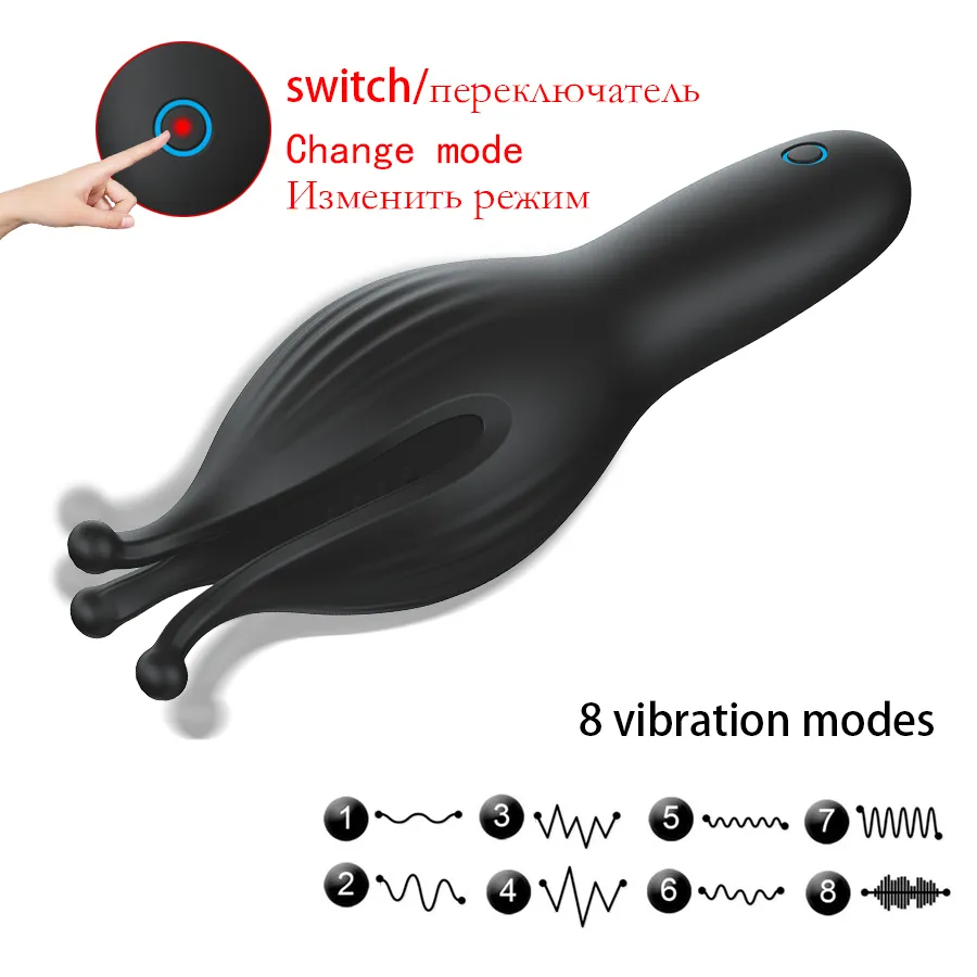 Men's 10-Speed Penis Vibrator Massager with...