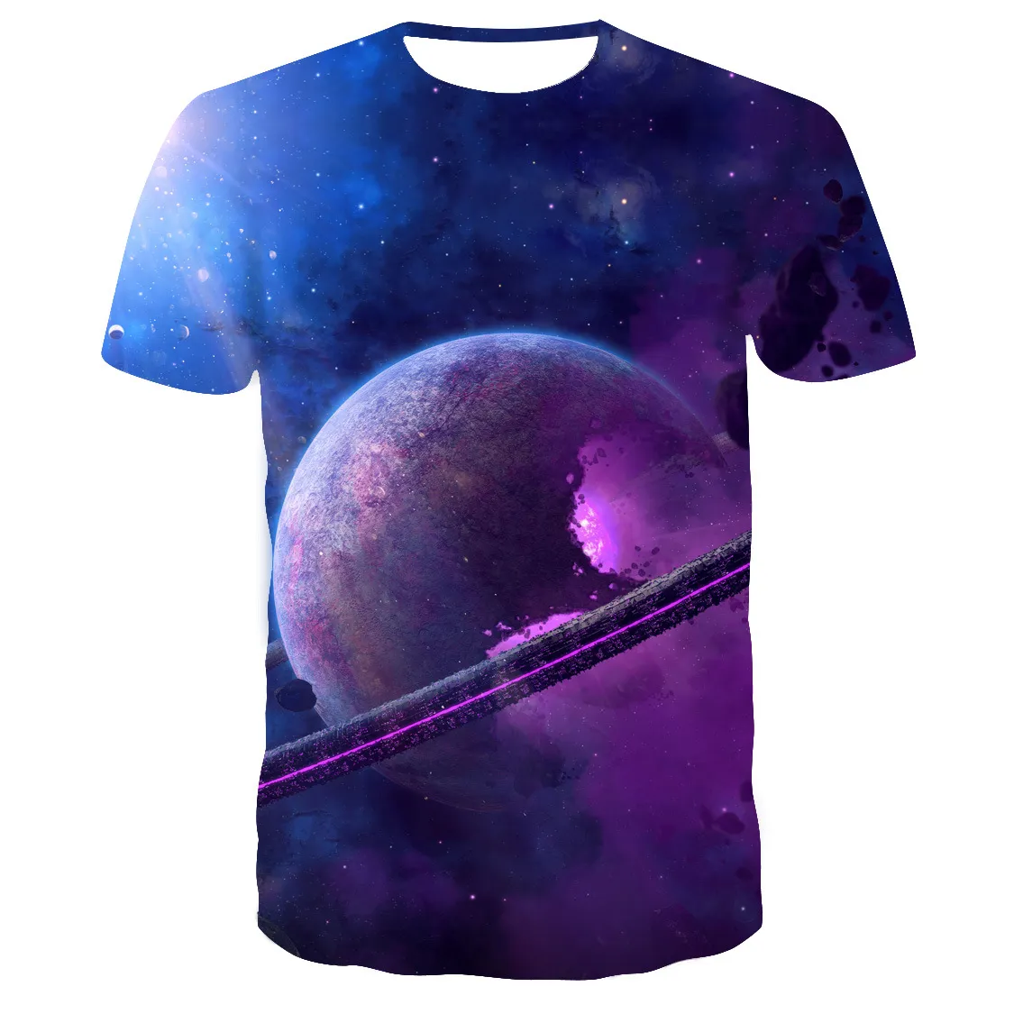 T-shirt da uomo stile estivo stampa 3D Star Galaxy Universe Space stampa vestiti per uomo T-shirt a maniche corte T-shirt S-6XL