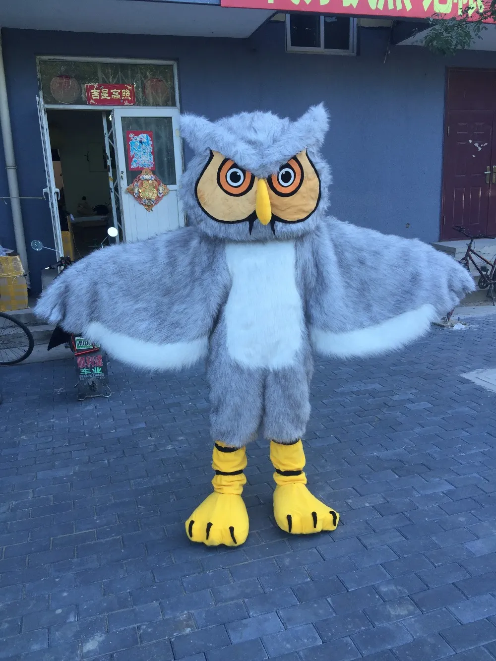 アクセサリセット付 ハロウィーングレーフクロウマスコット衣装高品質漫画鳥アニメのテーマキャラクタークリスマスカーニバルパーティー衣装 在庫限りで終了 アパレル コスチューム コスプレ Viralpatelmd Com