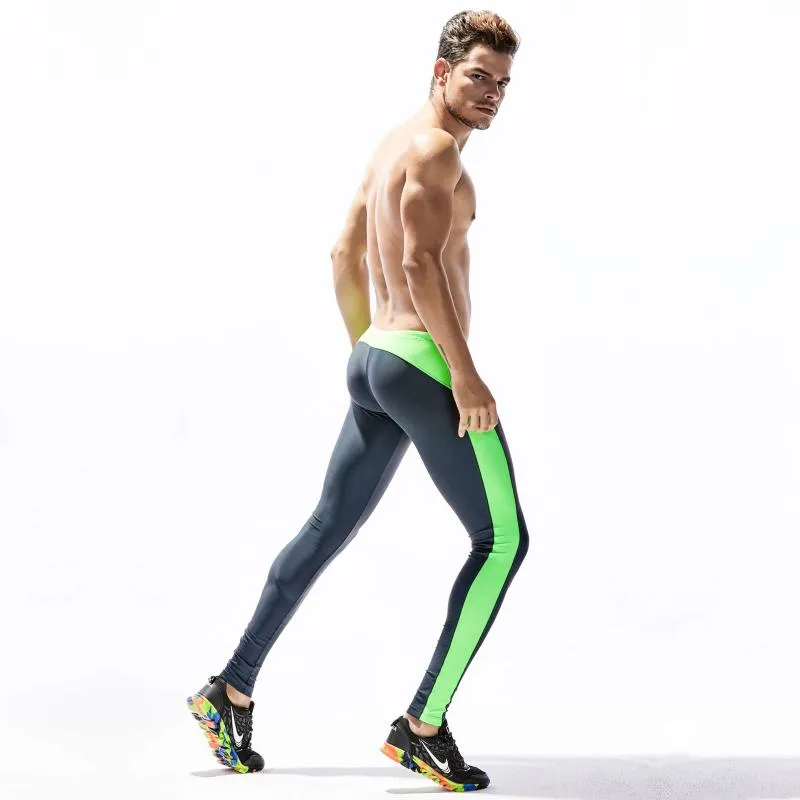 Running Pants TAUWELL Mens Compression Tights Men Leggins Leggings Sexy  Patchwork Gym Sport Workout Training Tight