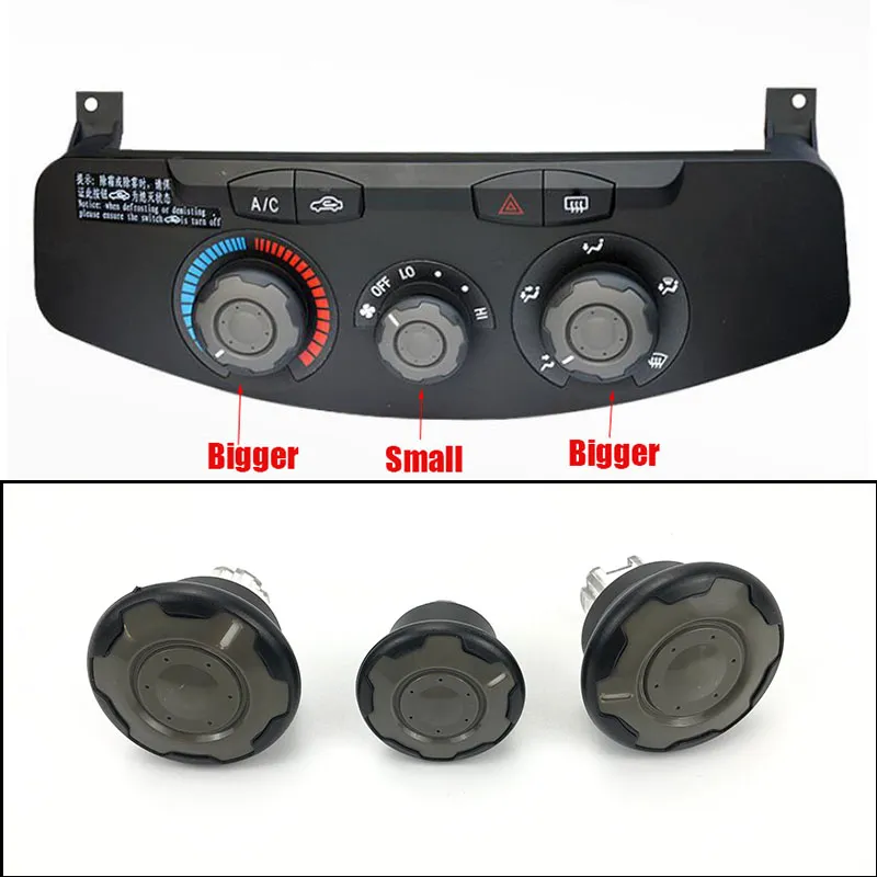 Car Styling Accessories Air Conditioning knob Installation heat control Switch AC Knob case For Chery Tiggo