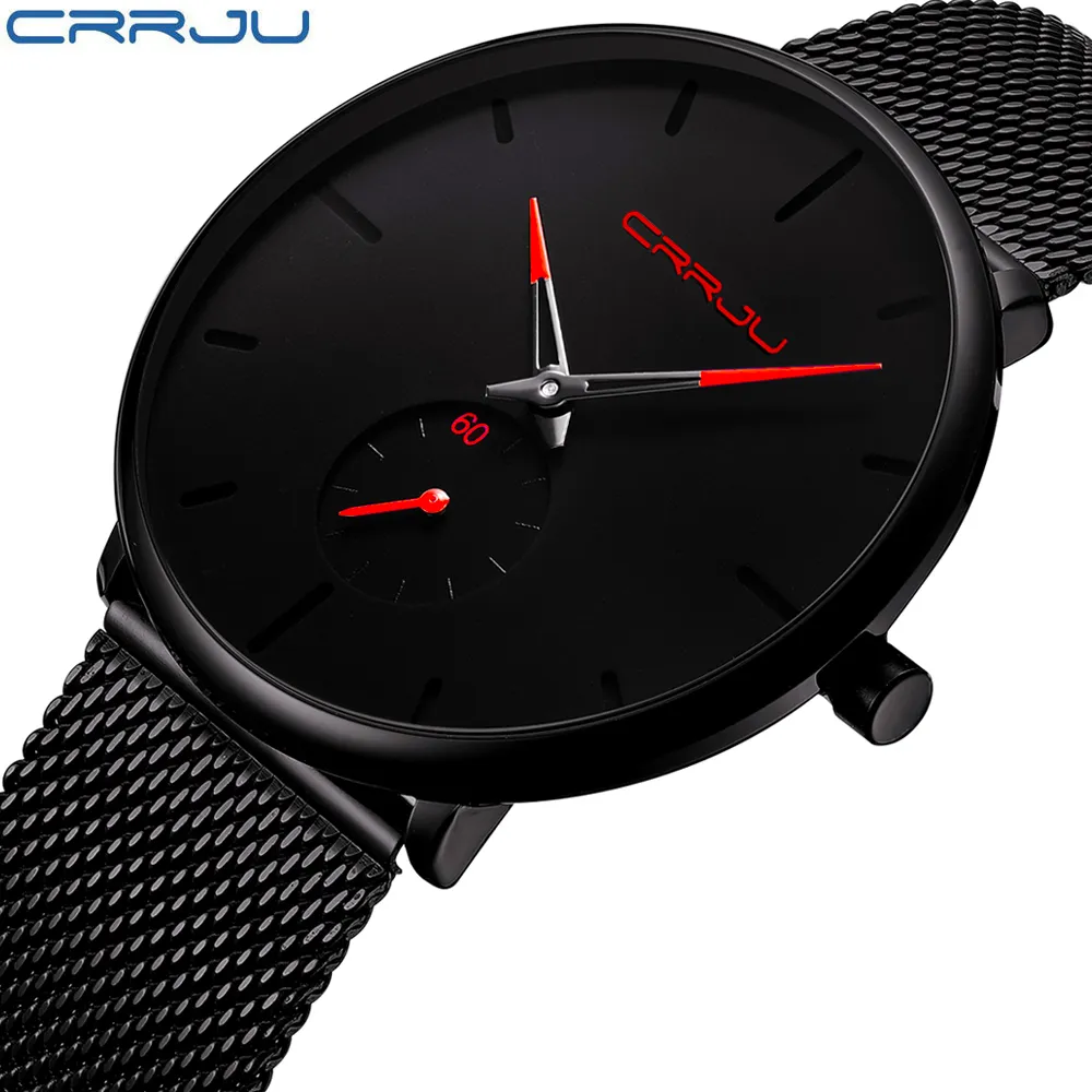 Crrju Uhr Frauen und Männer Uhr Top Marke Luxus Berühmte Kleid Mode Uhren Unisex Ultra Dünne Armbanduhr Uhren Para hombre228r