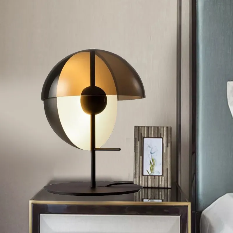 Modern Vertical LED Bedside Lamps Dunnes With Metal Glass Finish For