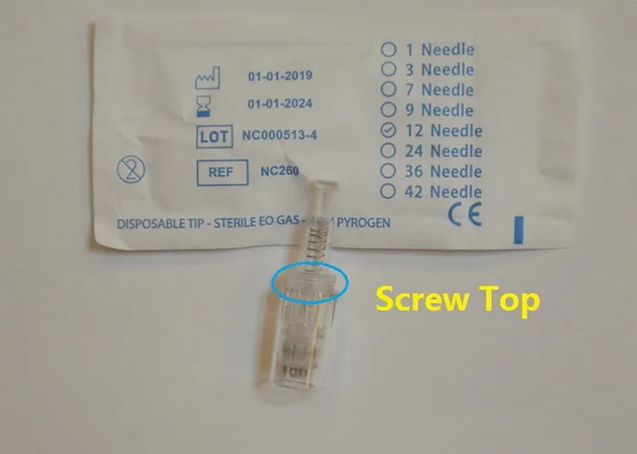 NC260 Schraubdeckel Derma Pen-Nadelkartuschen Screw Cartridge Replacement Für Derma Pen Micro Nadel 9 pin / pin 12/36-Pin / nano Micro Nano