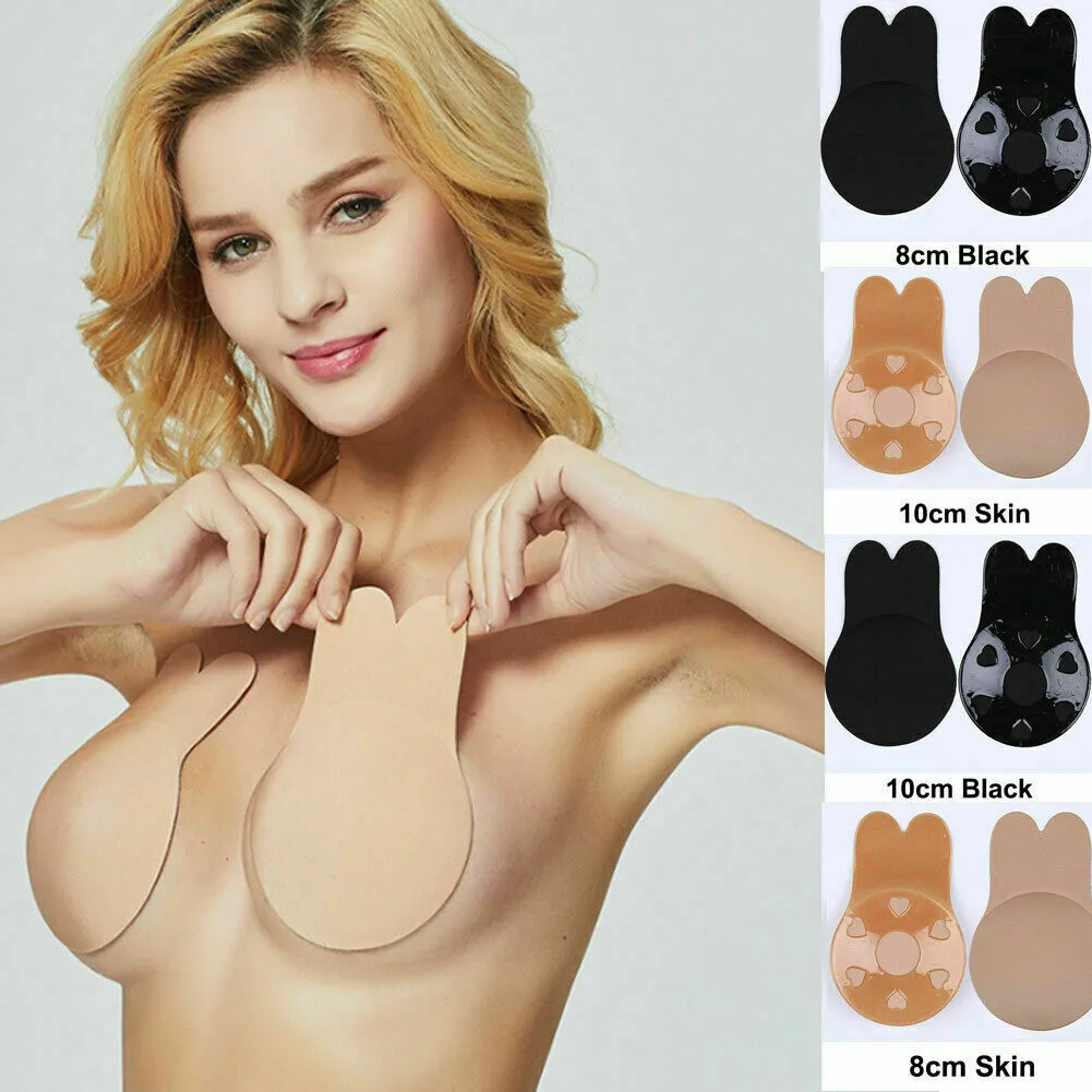 Large Women Invisible Brassy Tape Breast lift Lifting Bra Silicone Nipple  Cover