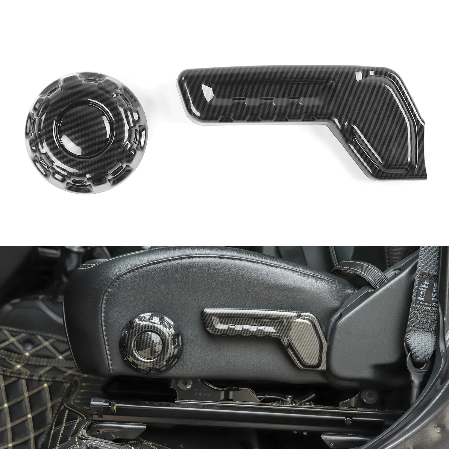 Car Seat Adjustment Decoration Carbon Fiber For Jeep Wrangler JL 2018 Factory Outlet Auto Internal Accessories