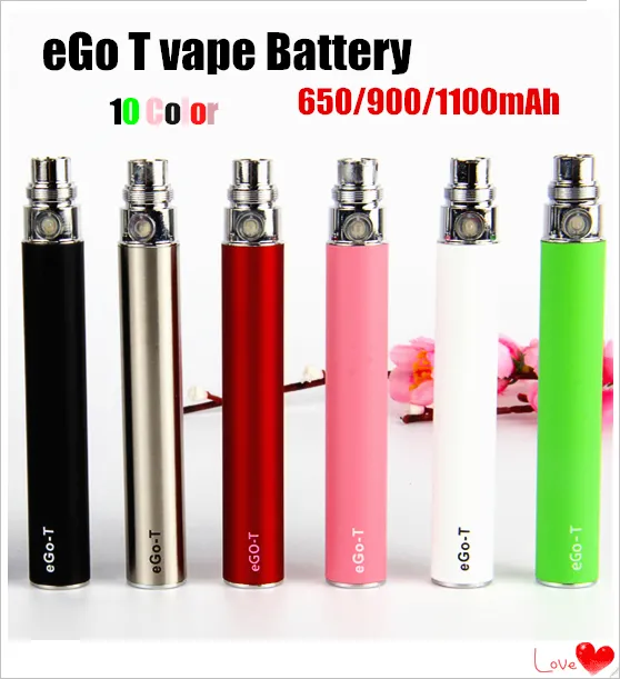 MOQ 5st EGO vape Batteri Elektronisk cigarett vaper E-cigg penna ce4 batterier 650 900 1100 mAh Vaporizer 510 tråd för patroner