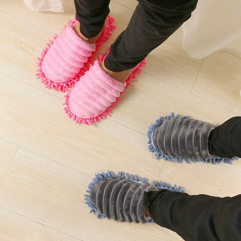 Mop chaussons protecteur Chaussures Microfibre Pied durable pratique souple Chaussettes sol poussière Dirt Cleaner cheveux 5 paires nécessités journalières 