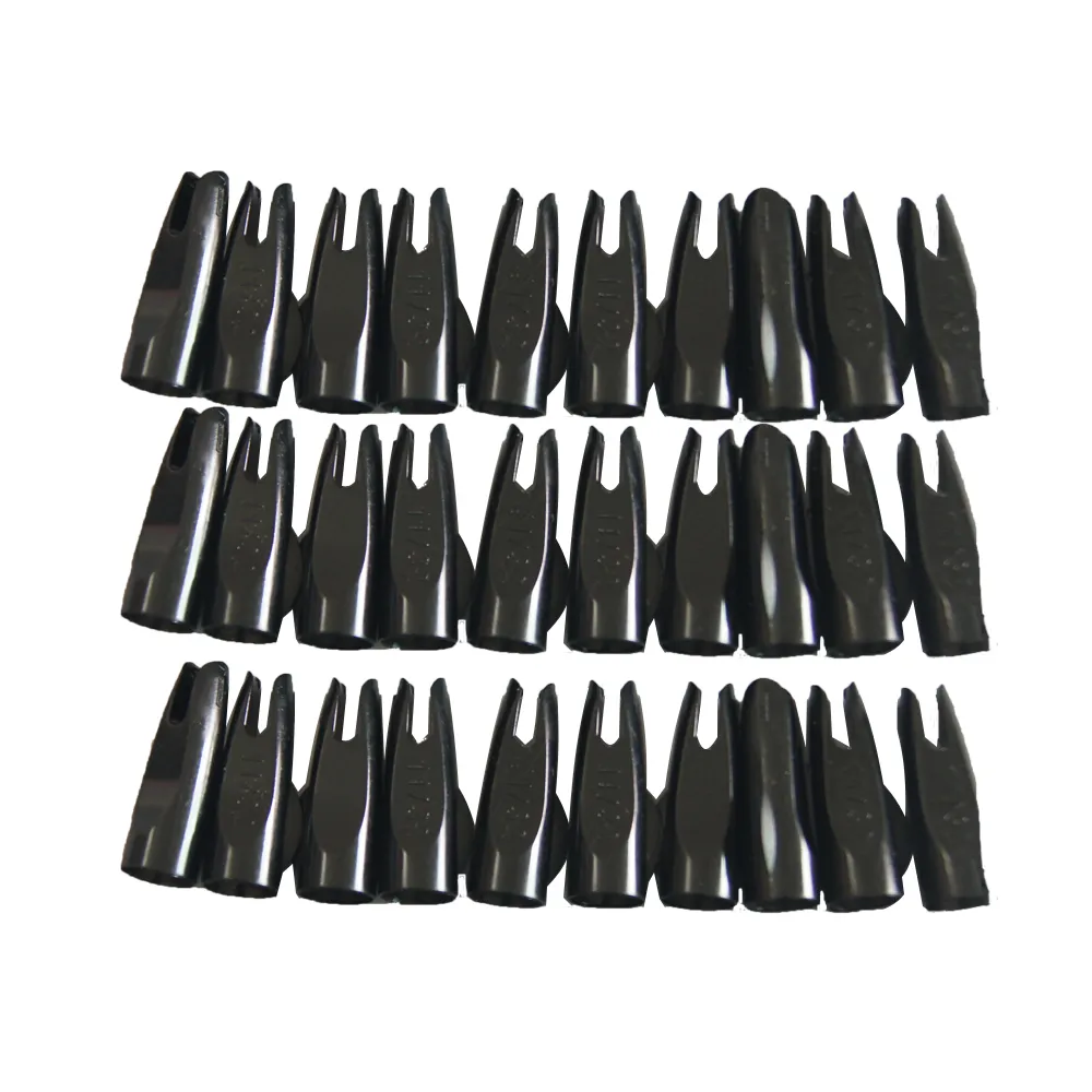 50 pièces tir à l'arc chasse arc composé en plastique flèche encoches flèche queues pour diamètre intérieur 11/32 "flèches arbre