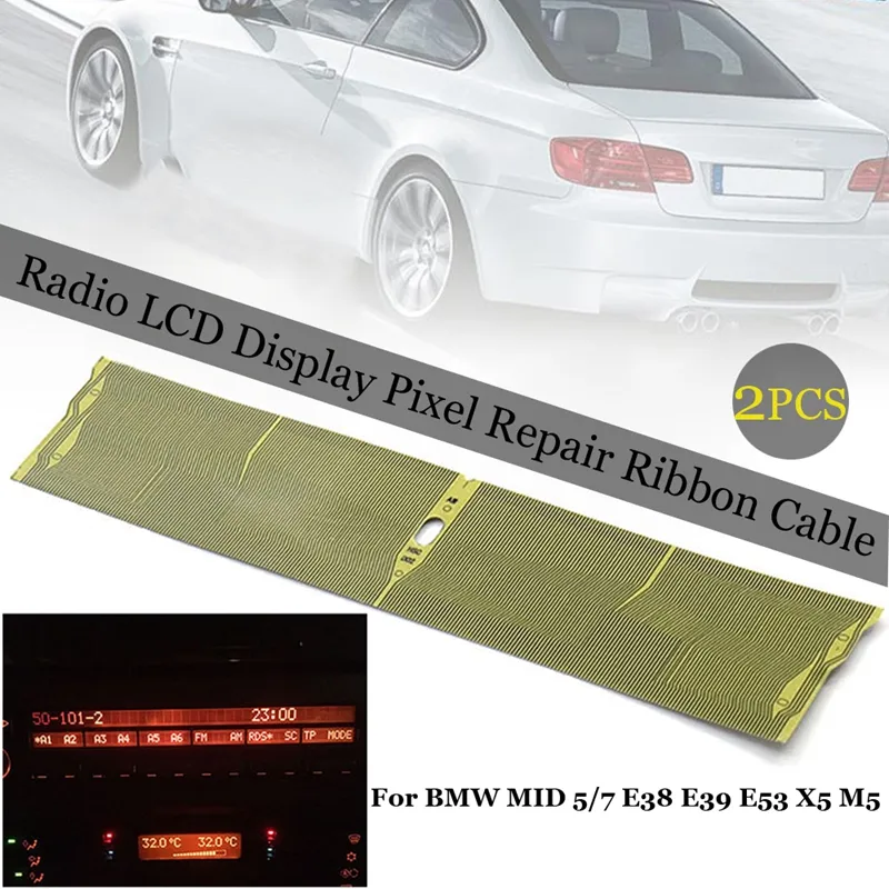 2PCS ACT لBMW MID راديو بكسل إصلاح الكابل الشريط لE38 E39 E53 M5 X5 شاشة LCD لوحة أجهزة القياس إصلاح فشل بكسل