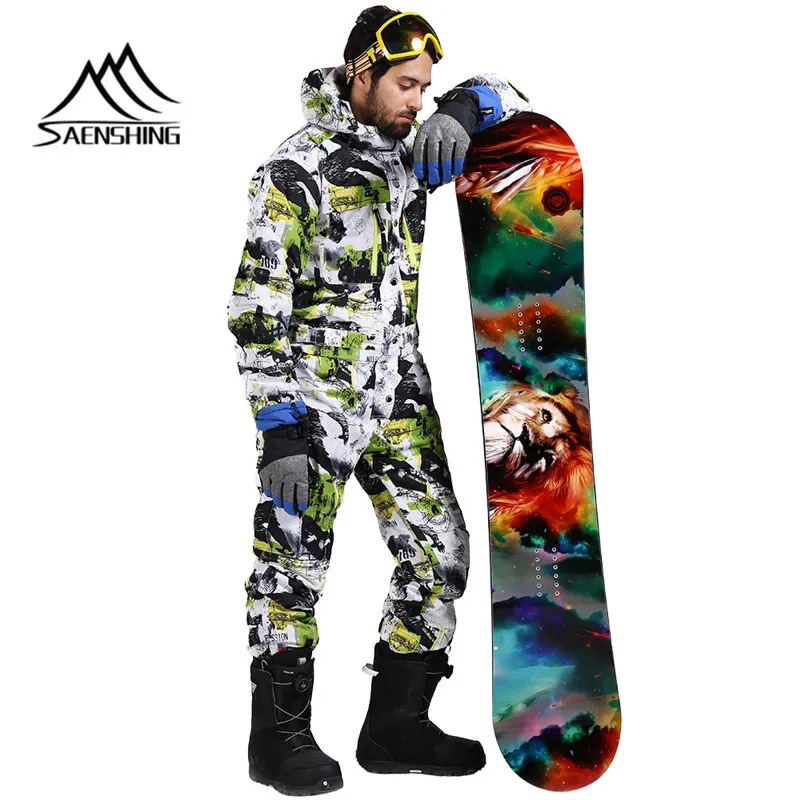SAENSHING tuta da sci da uomo invernale impermeabile spessa calda giacca da  snowboard tuta da sci monopezzo Sport Snowboard e sci alpino