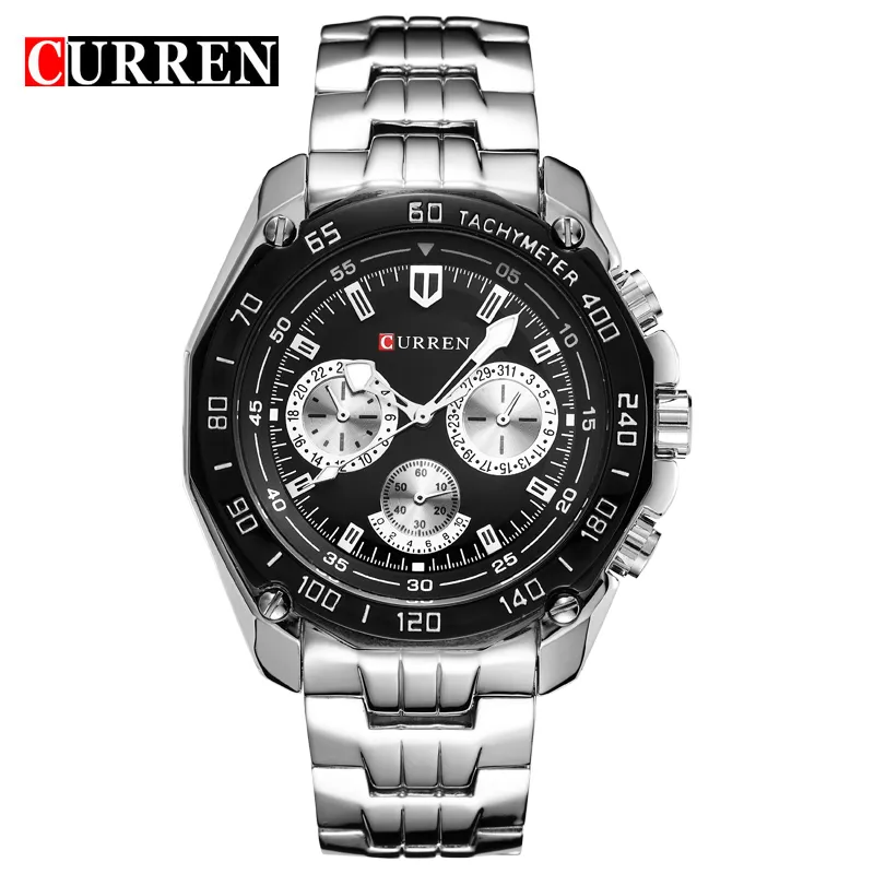 CURREN 8077 Mens Analog King Quartz Chronograph Trendy Business