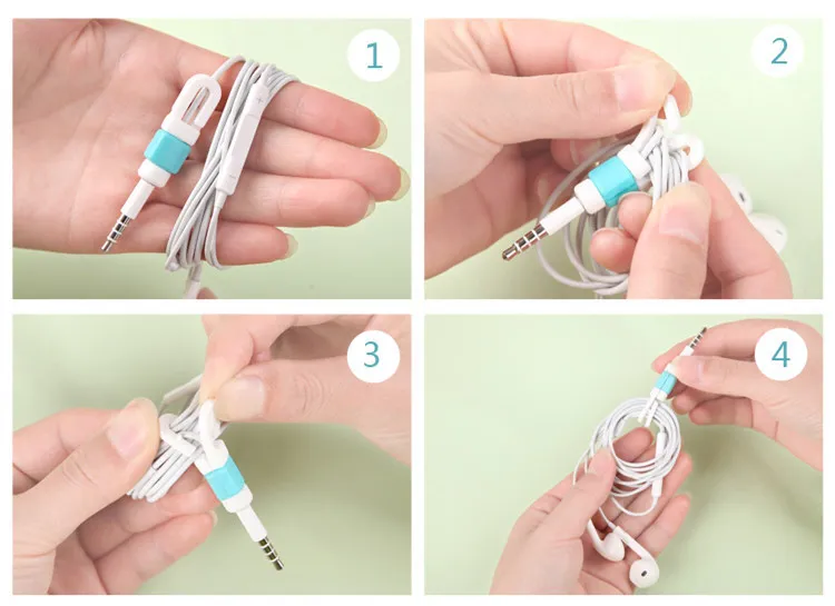 Earphone Cable Protector Organizer Headphone Cord Protector Protective Sleeves Cable Winder