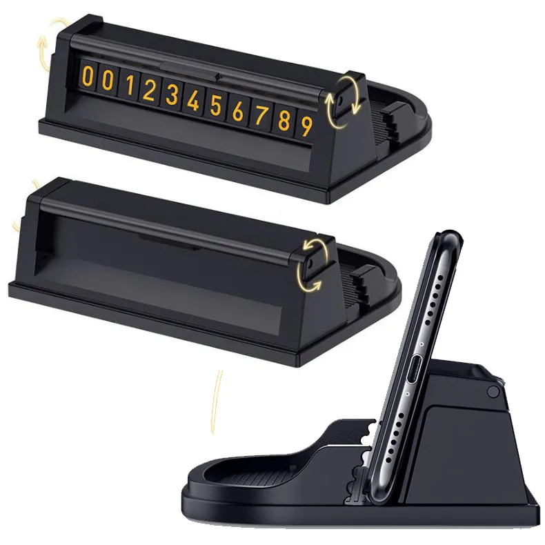 Multifunctional Mobile Phone Holder Car Phone Bracket Temporary Parking Card With A Phone Number 