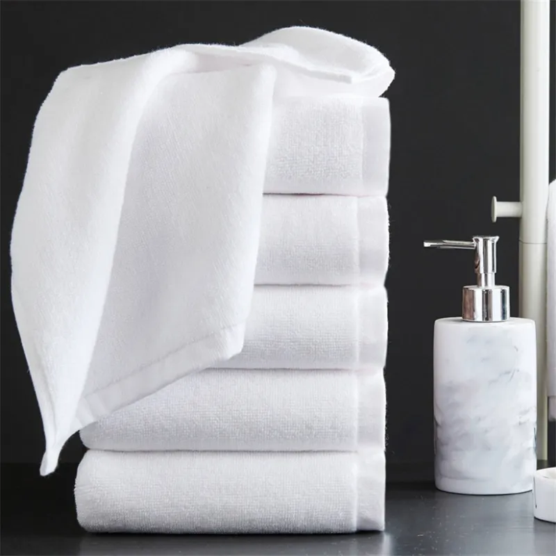 Белый полотенце хлопчатобумажная фабрика оптом отель ванна полотенце гостиницы полотенце на заказ логотип
