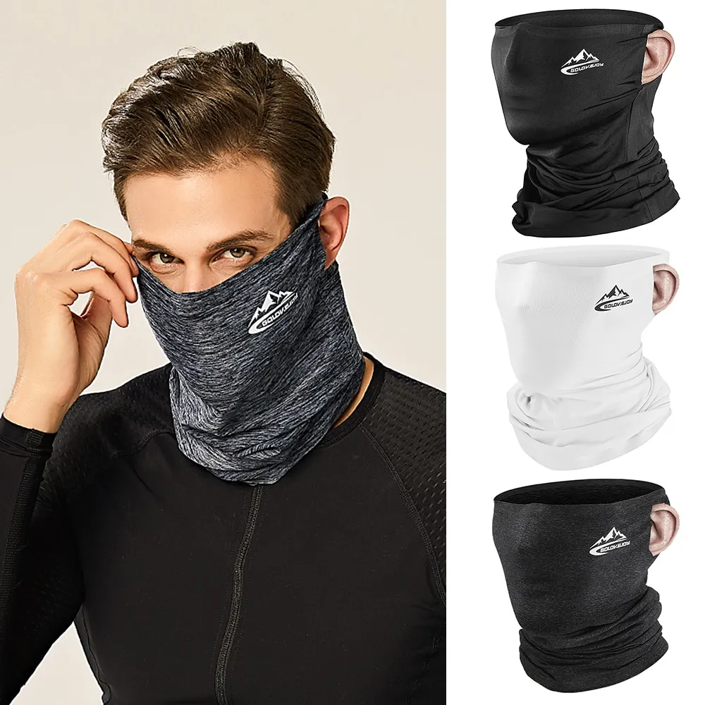 Cycling Half Face Mask UPF50+ Riding Neck Gaiter Cooling Ice Silk Neck Wrap Dust Sunlight Protection Cycling Headgear