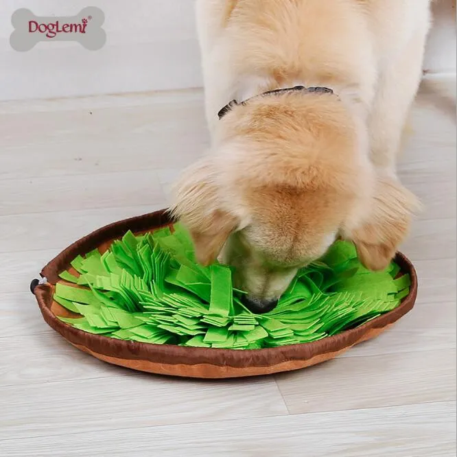 Giocattoli interattivi per cani Pet Round Pet Sniffing Pad Coperta da addestramento lavabile Tappetino per alimentazione Piecing Giocattoli per cani multicolori GD193