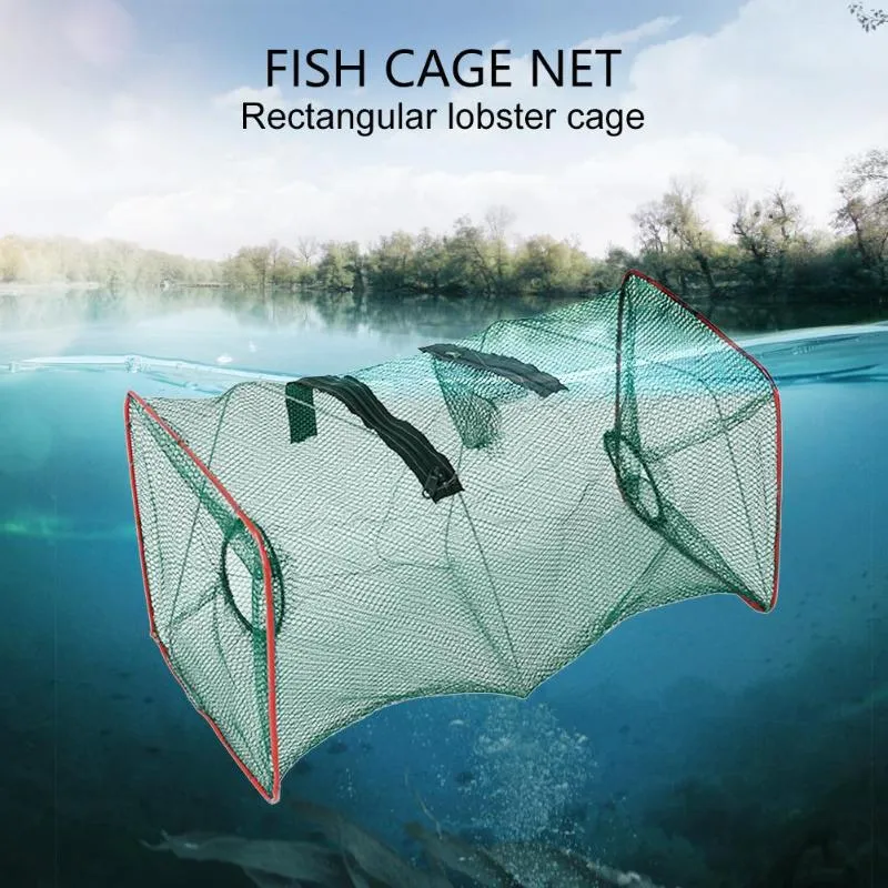Portable Nylon Fishing Net Cage For Crab, Shrimp, And More From
