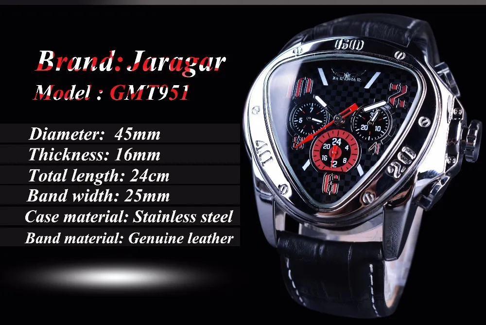 Jaragar sport racing watch hot sale