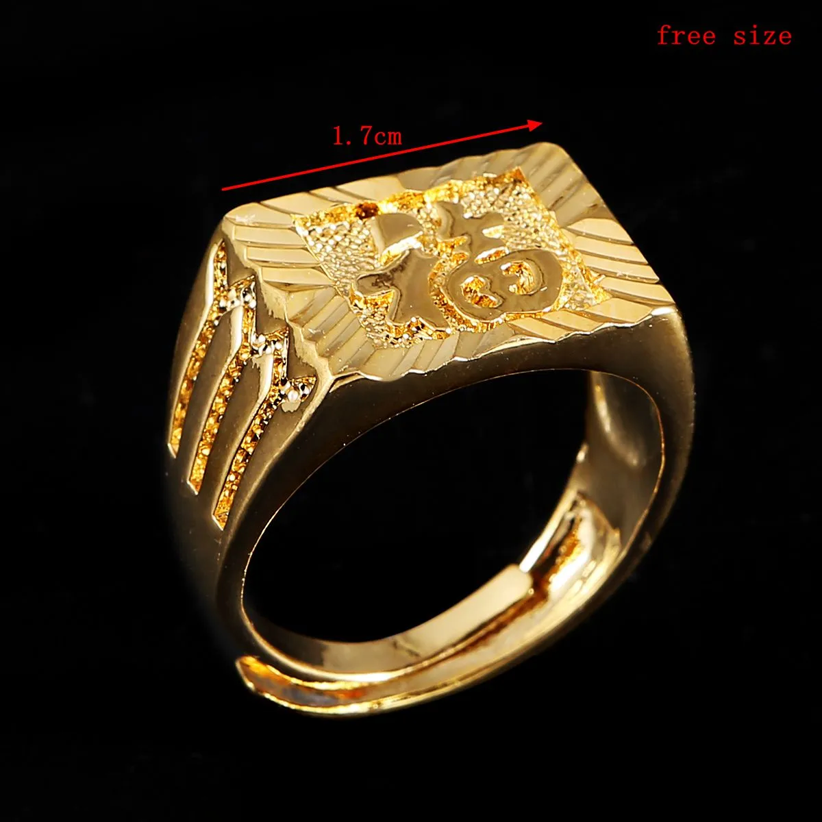 22K Gold Ring with Lord Ganesha - Size 8.5 | Virani Jewelers