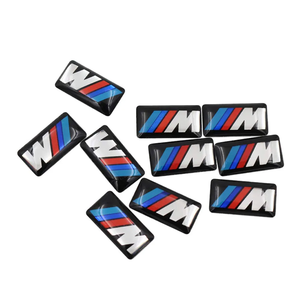 50 PCS / LOT Insigne De Roue De Véhicule De Voiture M Sport 3D Emblème Autocollant Stickers Logo Pour BMW Série M M1 M3 M5 M6 X1 X3 X5 X6 E34 E36 E6 Car Styling