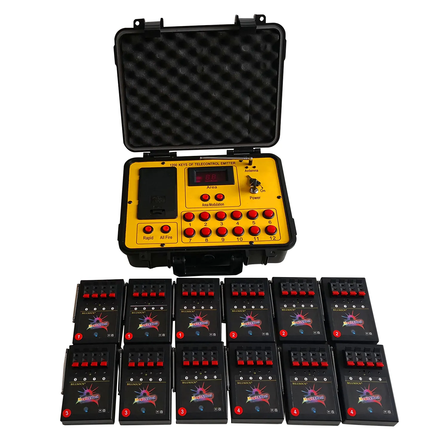 24 Cues/36 Cues/48 Cues/60 Cues byt nya produkter fjärrstyrd Stage DMX Stage lingt bröllopspresent fyrverkeri avfyrningssystem