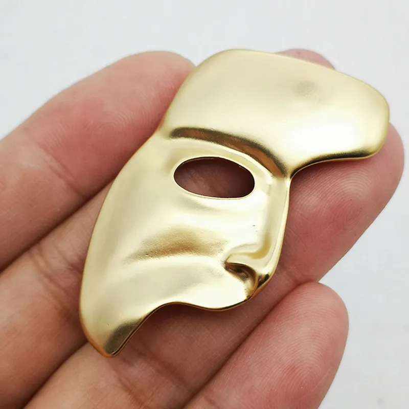 18 Karat vergoldet Metall Halbgesichtsmaske Brosche Hip Hop Style Gesicht Brosche Anzug Revers Pin Für Geschenk Party Hohe Qualität Schmuck