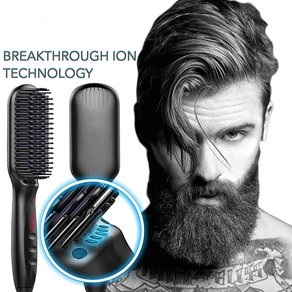 Hair Styler Beard Straightener Brush Walmart Professional Heated