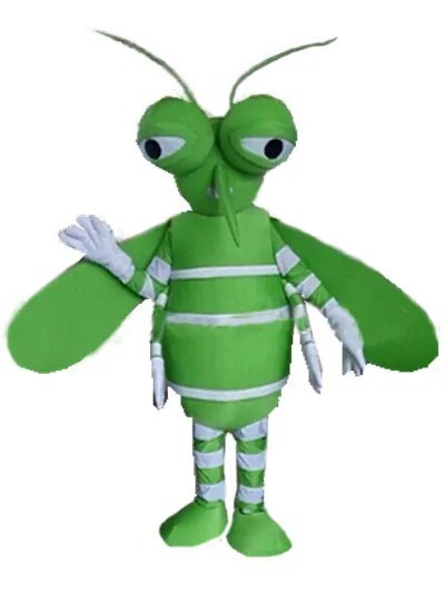 Halloween Green Mosquito Mascot Kostym Högkvalitativ Tecknad Sommar Skeeter Anime Tema Karaktär Jul Karneval Party Fancy Kostymer