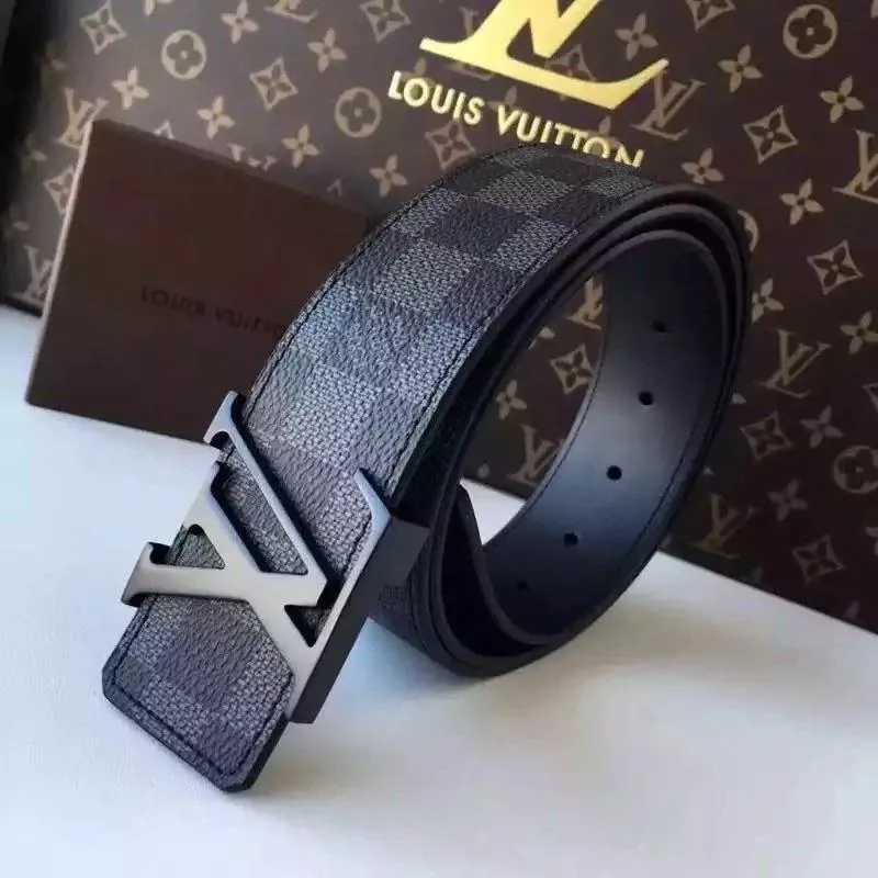 Nueva Hebilla Grande LOUIS VUITTON lv genuina Correa De Cuero De