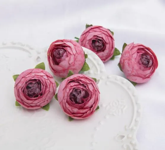 Bourgeon de camélia simulé style européen rétro-feuille bourgeon de rose impression automne tête de camélia mariage brassière poignet fleur WL150