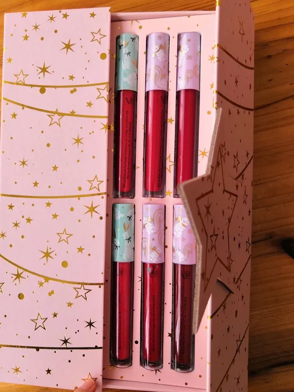 Wysokiej Jakości Marka Zestaw Makijażu 12 Kolor Lip Gloss Christmas Pudełko Pudełko Kolory Christmas Gifts