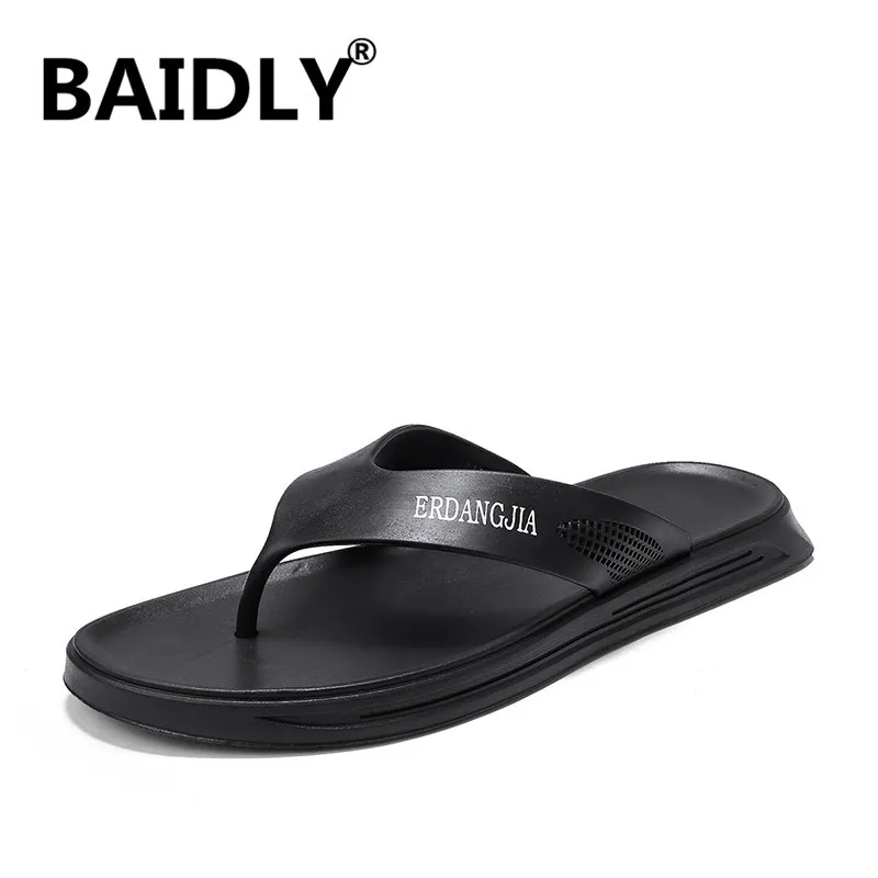 Mens Beach Flip Flops Fashion Slip on Men Sandals Anti Slip Bath Shower Male Footwear Zapatillas Hombre