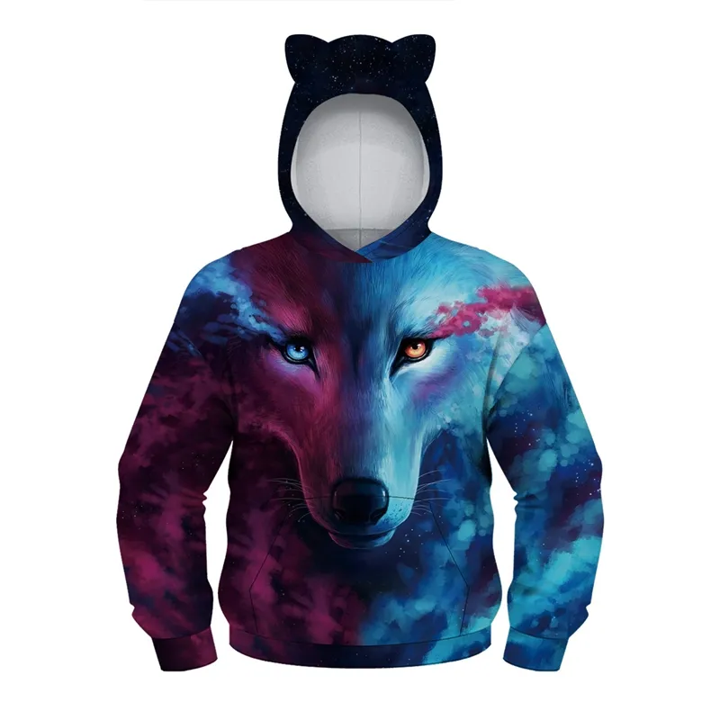 Wolf hoodie for clearance kids