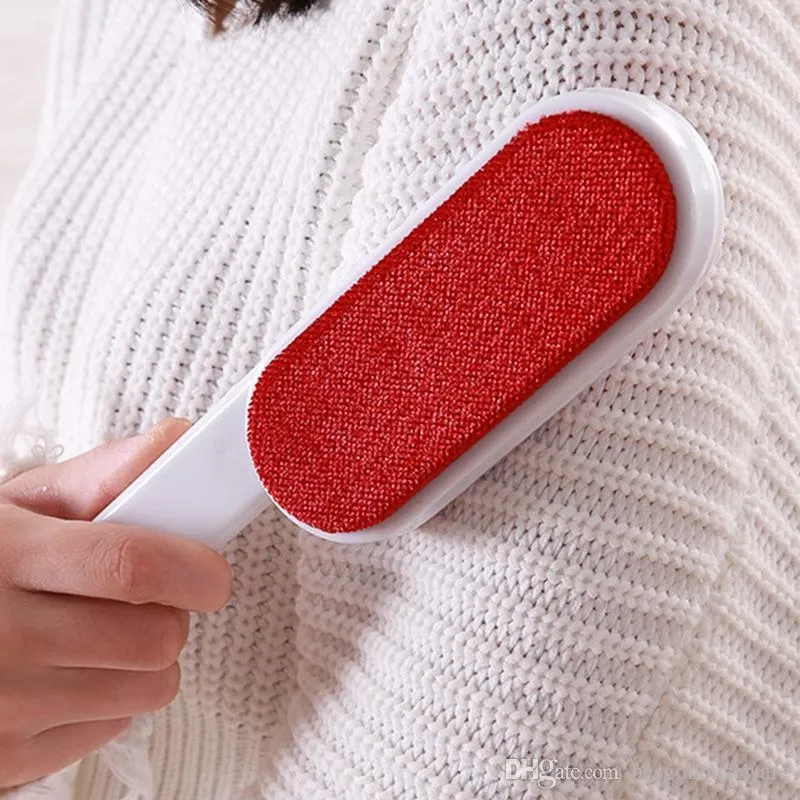 Brosse à Vêtements Double Face électrostatique - 26 X 6 Cm, Grise, Enlève Poils Et Poussière Sans Produit