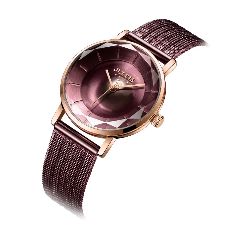 Luxury Women s smart watch with Japanese Quartz Movement Stainless Steel Case Leather Strap and Deep Waterproof Design Classic Style JI1129