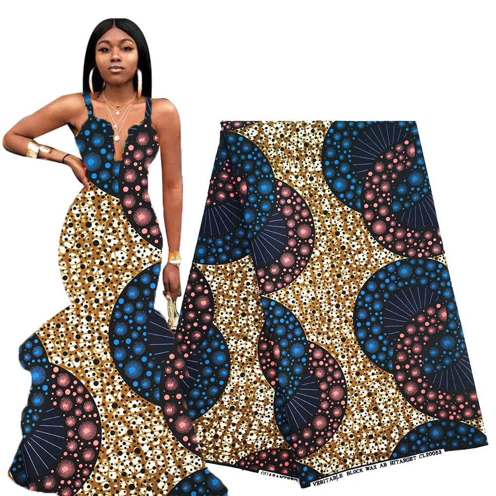 knee length dresses for ladies African Fabric Long Dress 2