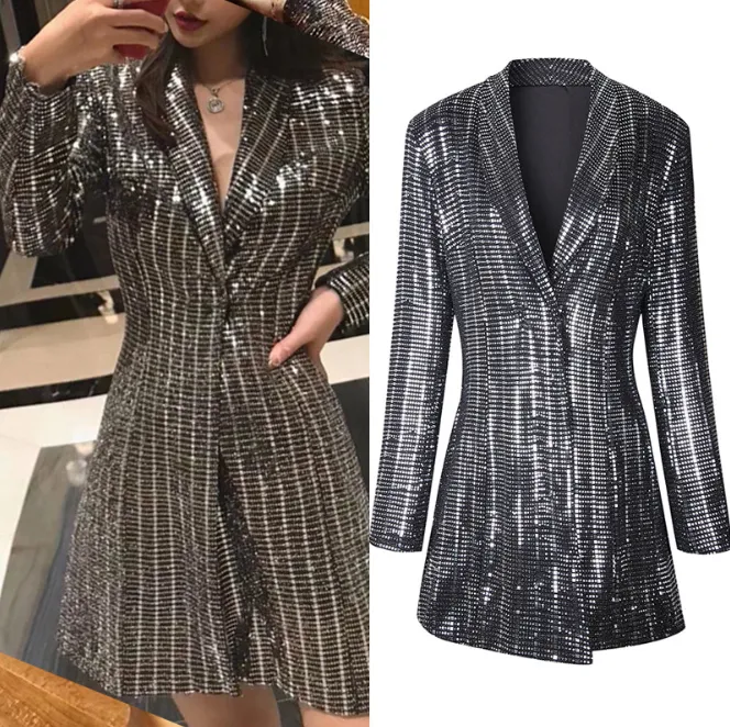 Vestito discount giacca paillettes