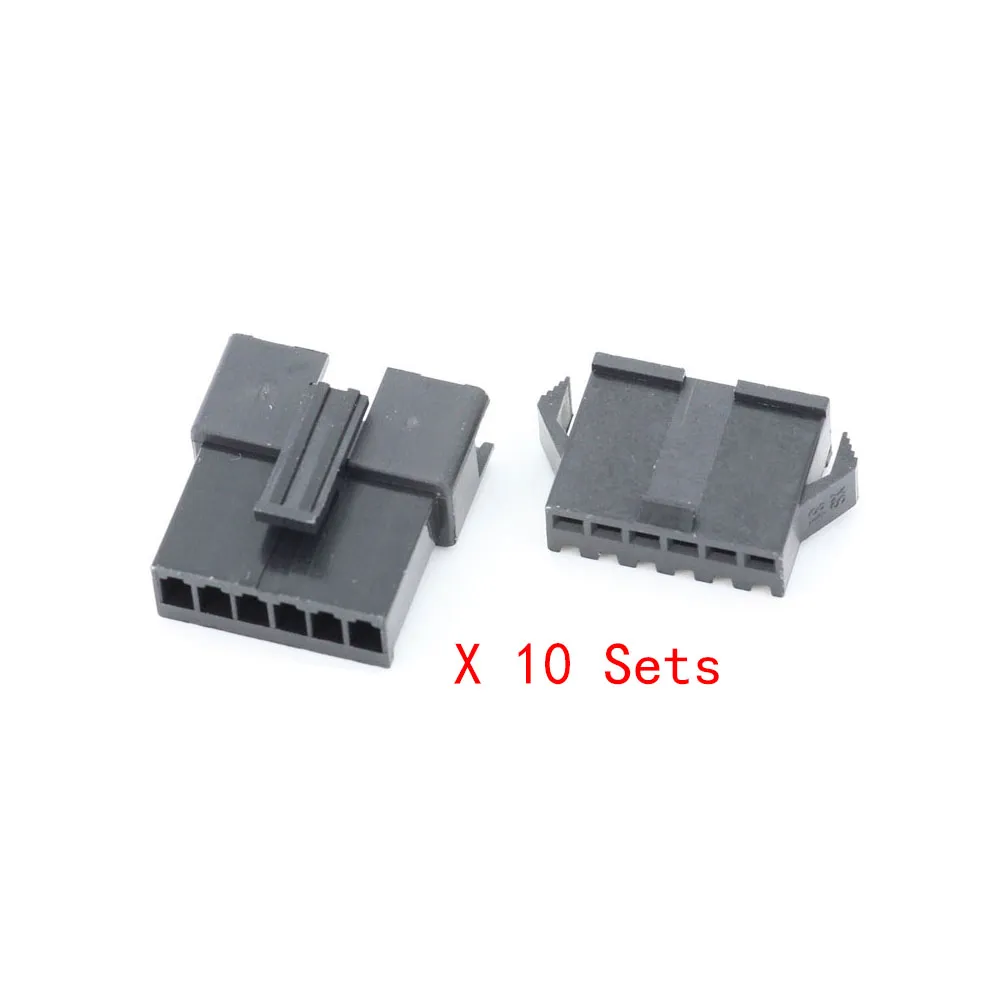 10 Sets / Parts 6pin 2.54mm SM2.54-serie, Multipole Connector-stekker, met mannelijke en vrouwelijke pinnen