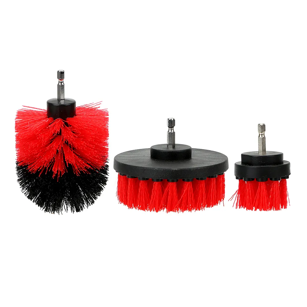 3 stks set Car Cleaning Tool Auto Detaillering Harde Haren Zorg Borstel Boor Scrubber Attachment Kit259T282E