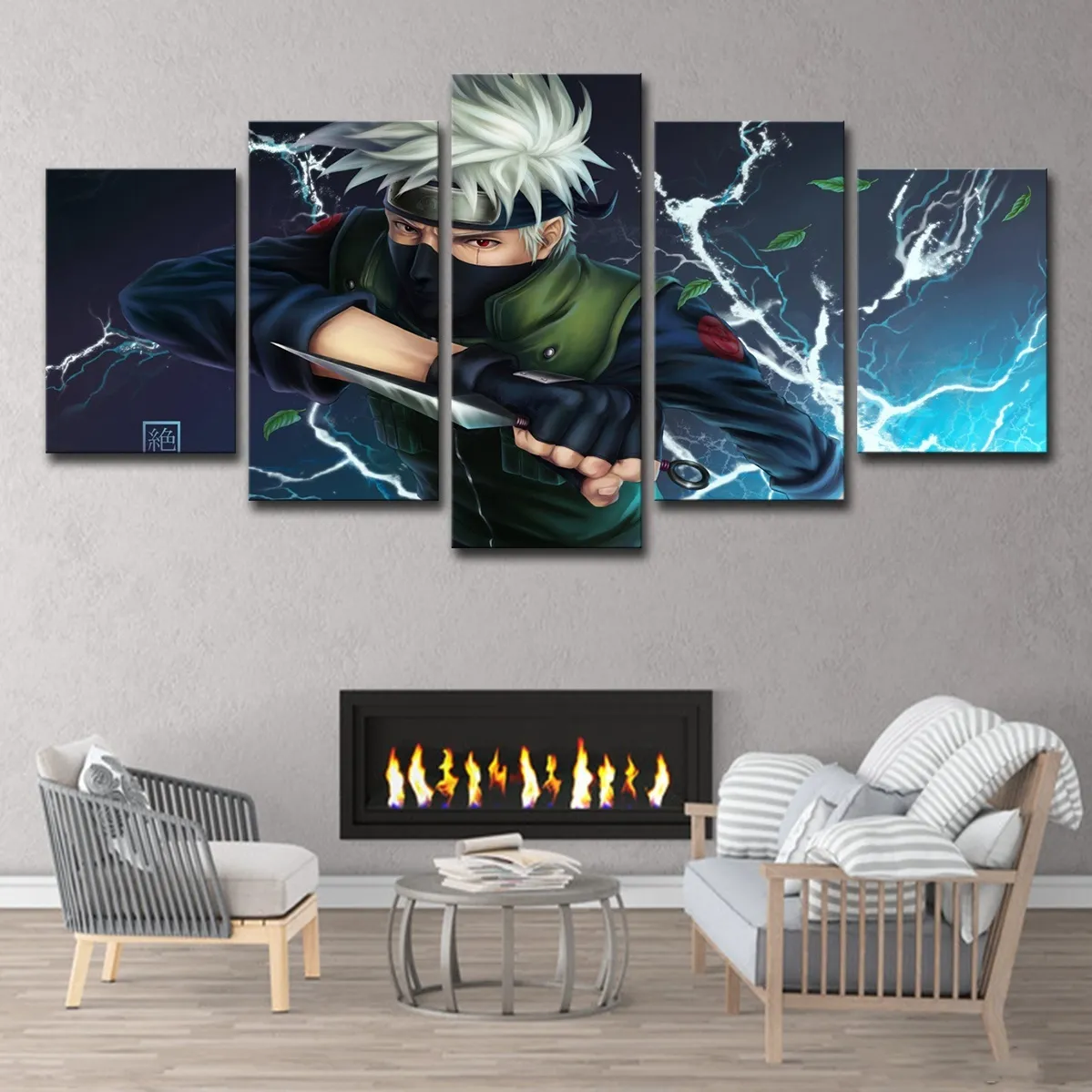 Pintura A Óleo Digital Japonês Clássico Anime Naruto Kakashi DIY